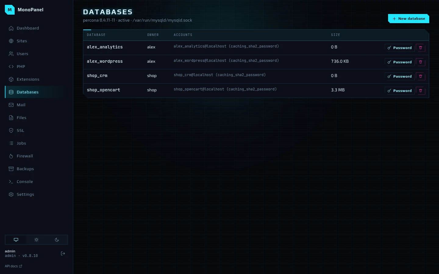 Databases and their users