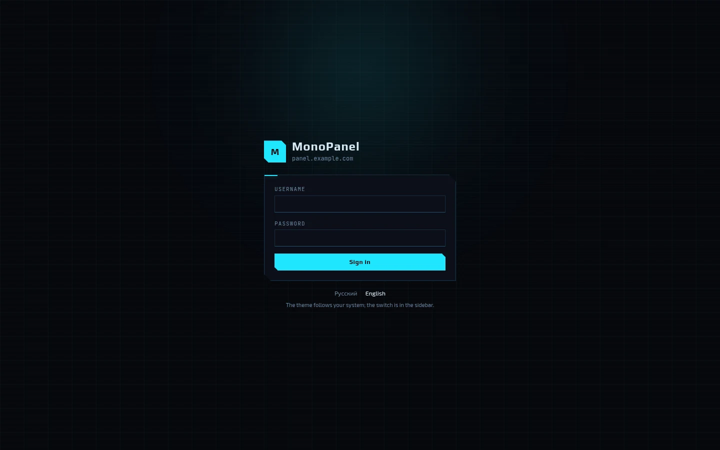 Sign-in screen